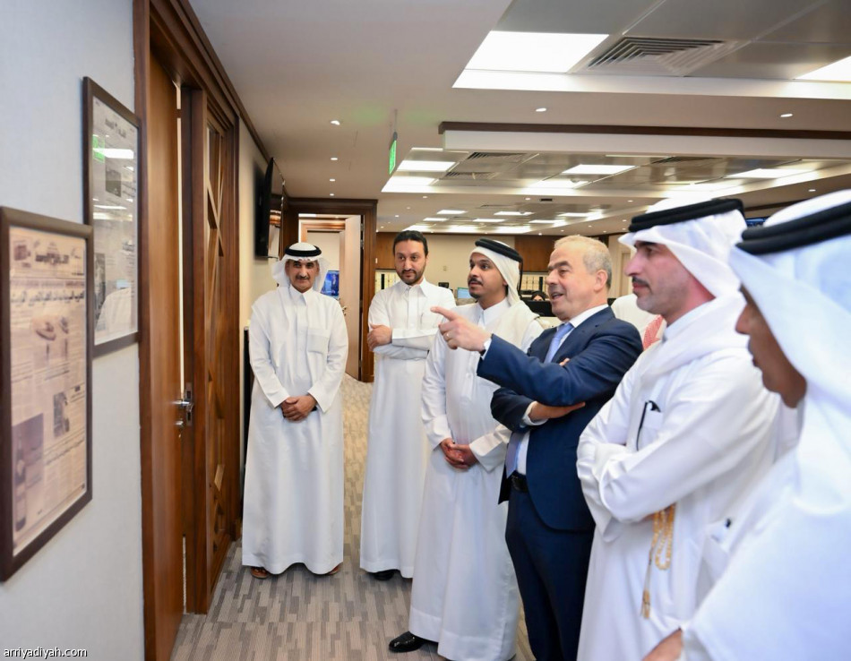 المجموعة السعودية للأبحاث والإعلام تستقبل حمد بن عبد العزيز آل ثاني